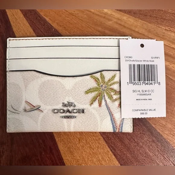 Coach Limited Edition Slim ID case Hawaiian collection NWT - Picture 2 of 6